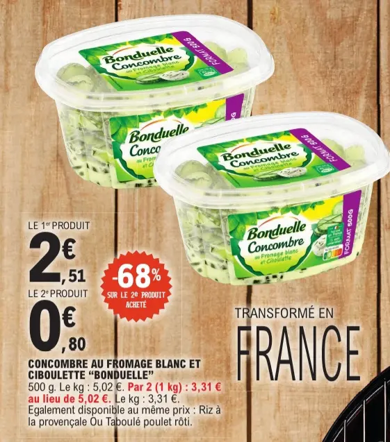 Promotie: Concombre au fromage blanc et ciboulette