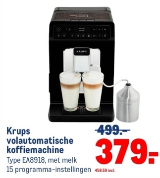 Aanbieding: Krups volautomatische koffiemachine Type EA89