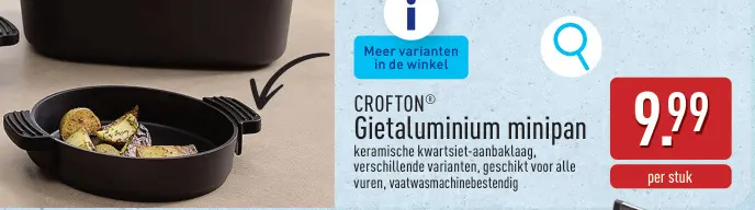 Promotie: Gietaluminium minipan