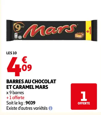Offre: Barres au chocolat et caramel