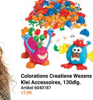 Aanbieding: Colorations - Creatieve Wezens Klei Accessoires, 130dlg.