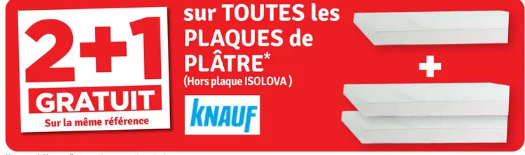 Offre: Plaques de Plâtre