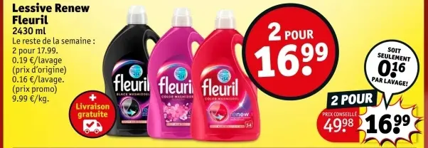 Offre: Lessive Renew Fleuril