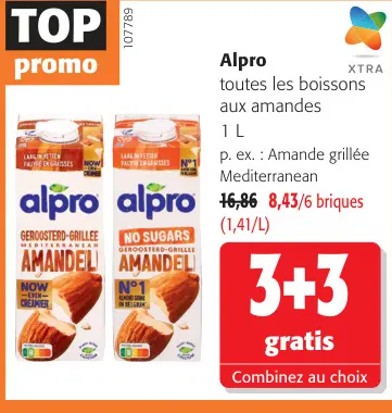 Offre: toutes les boissons aux amandes
