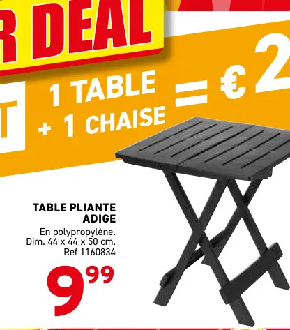 Offre: Table pliante Adige