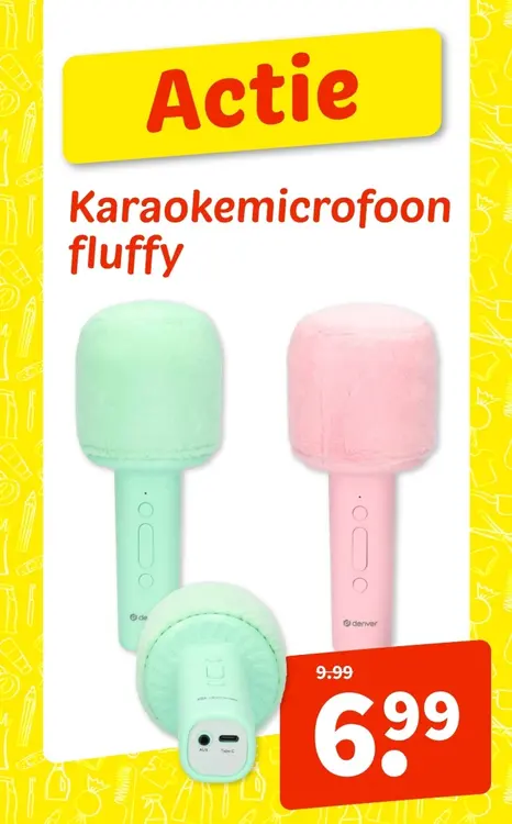 Aanbieding: Karaokemicrofoon fluffy