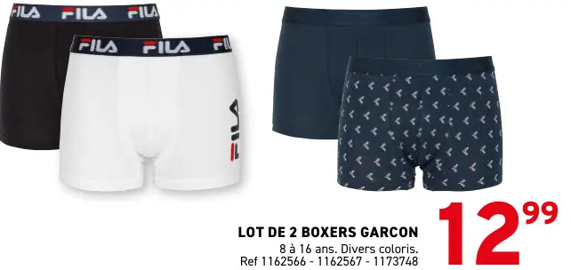 Offre: Lot de 2 boxers garcon