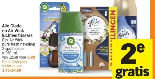Aanbieding: Glade en Air Wick luchtverfrissers