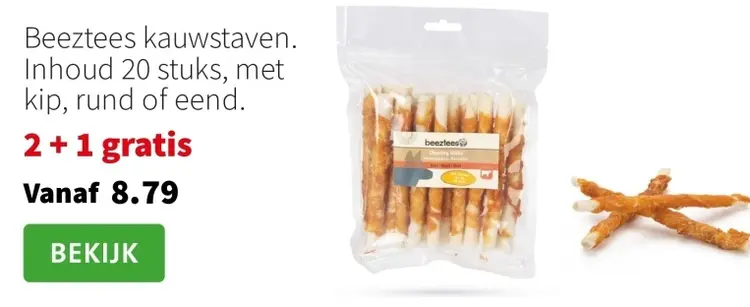 Aanbieding: Beeztees kauwstaven