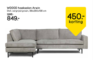 Aanbieding: WOOOD hoeksalon Arwin