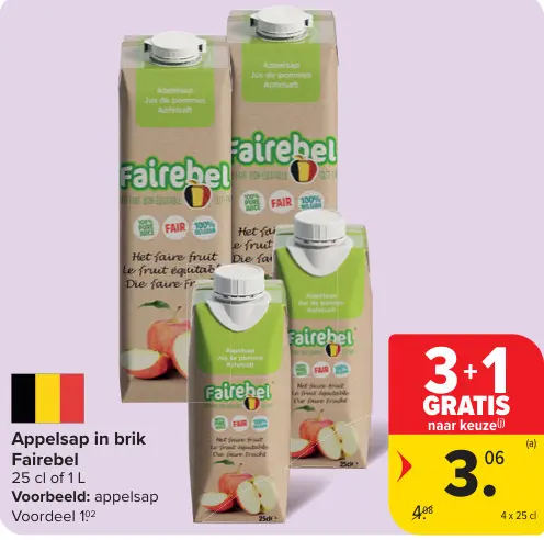 Promotie: Appelsap in brik