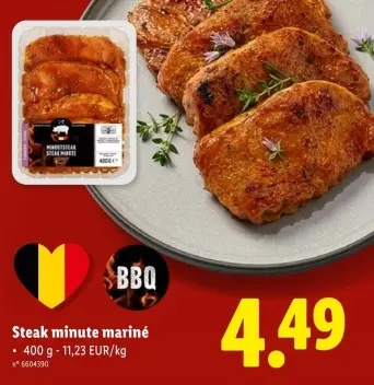 Offre: Steak minute mariné
