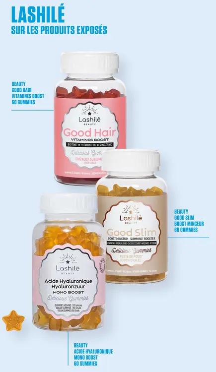 Offre: Lashilé Beauty Good Hair Vitamines Boost 60 Gummies - Lashilé Beauty