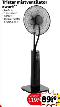 Aanbieding: Tristar mistventilator zwart