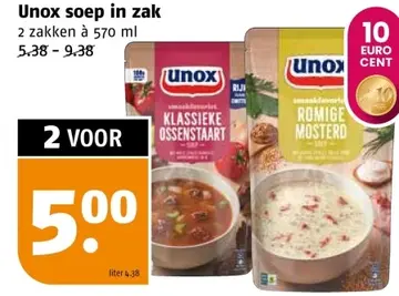 Aanbieding: Unox soep in zak