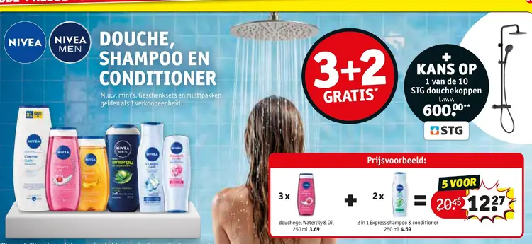 Promotie: Douche, shampoo en conditioner