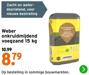 Aanbieding: Onkruidmijdend voegzand 15 kg