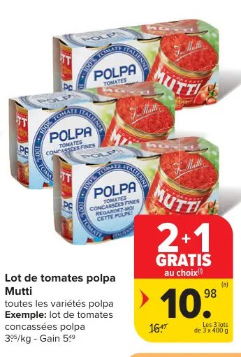 Offre: tomates polpa