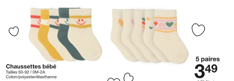 Offre: Chaussettes bébé
