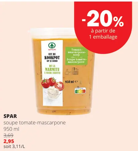 Offre: Soupe tomate-mascarpone