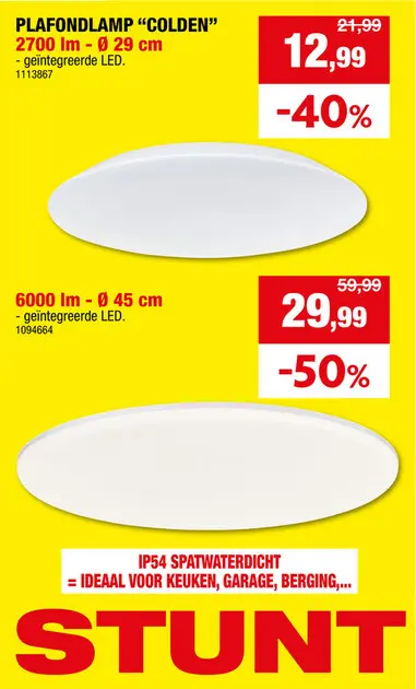 Promotie: Colden LED plafondlamp 46W wit