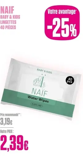 Offre: Water Wipes