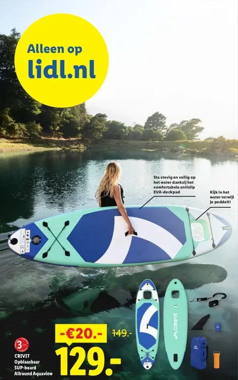 Aanbieding: Opblaasbaar SUP-board Allround Aquaview