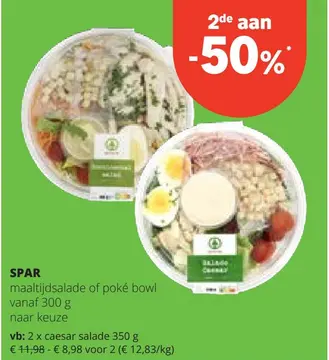 Aanbieding: maaltijdsalade of poké bowl