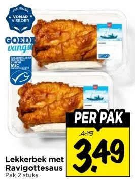 Aanbieding: Lekkerbek met Ravigottesaus