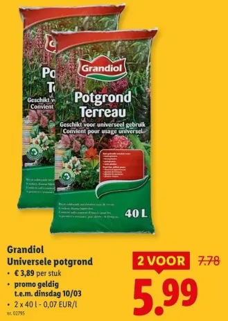 Promotie: Universele potgrond