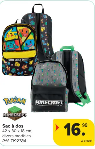 Offre: Sac à dos