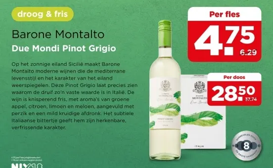 Aanbieding: Barone Montalto Due Mondi Pinot Grigio
