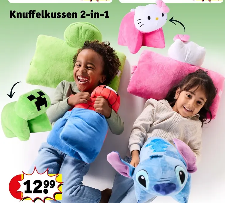 Aanbieding: Knuffelkussen 2-in-1