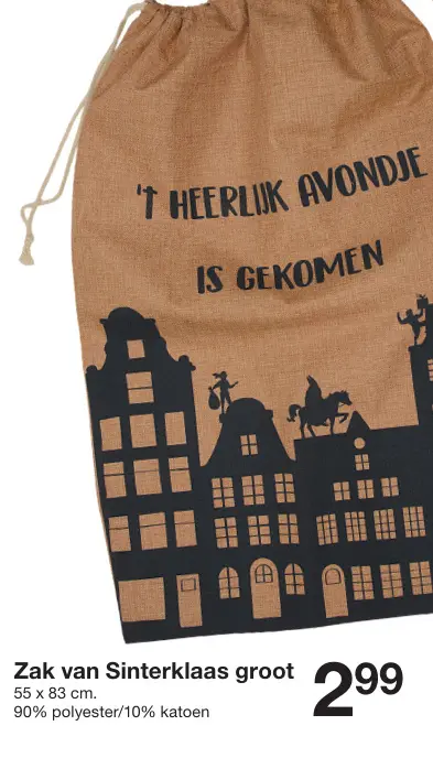 Aanbieding: Zak van Sinterklaas groot