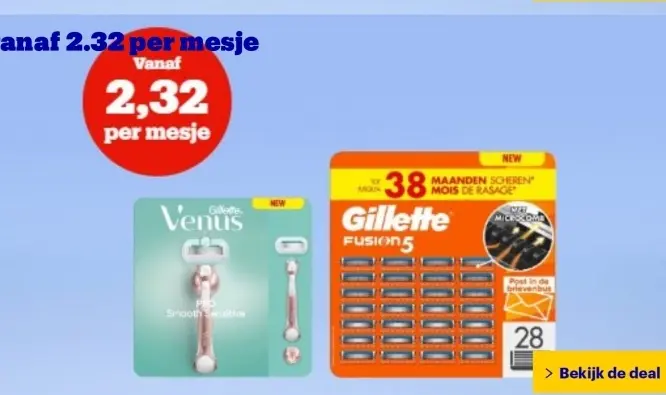 Aanbieding: Gillette Venus PRO Smooth Sensitive & Gillett