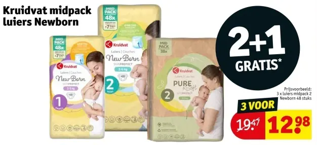 Promotie: Kruidvat midpack Luiers Newborn