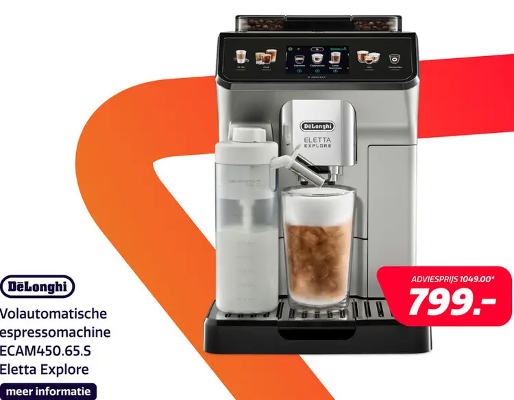 Aanbieding: De'Longhi ECAM450.65.S Eletta Explore