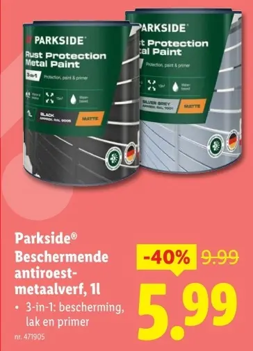 Promotie: Beschermende antiroest-metaalverf