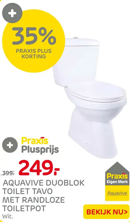Aanbieding: Duoblok Toilet Tavo Met Randloze Toiletpot