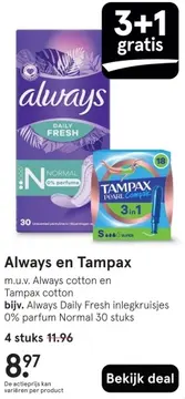 Aanbieding: Always en Tampax