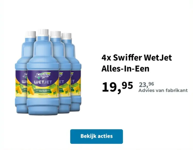 Promotie: Swiffer WetJet Alles-In-Een