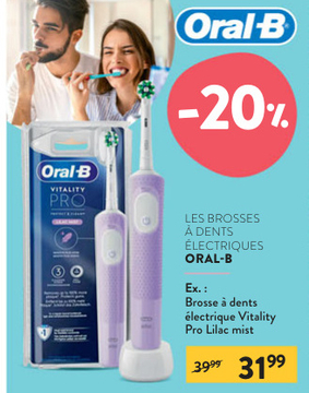 Offre: Brosse à dents électrique Vitality Pro Lilac 