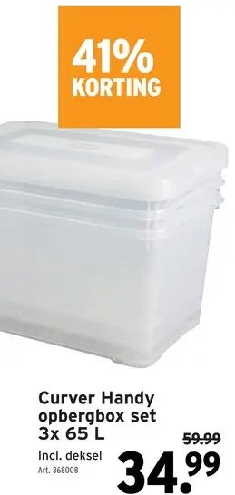 Promotie: Handy opbergbox set