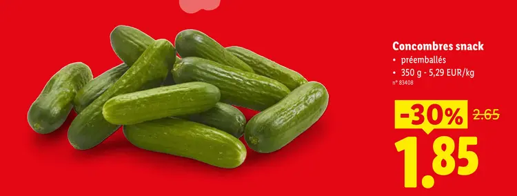 Offre: Concombres snack