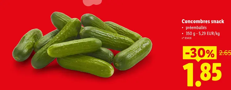 Offre: Concombres snack