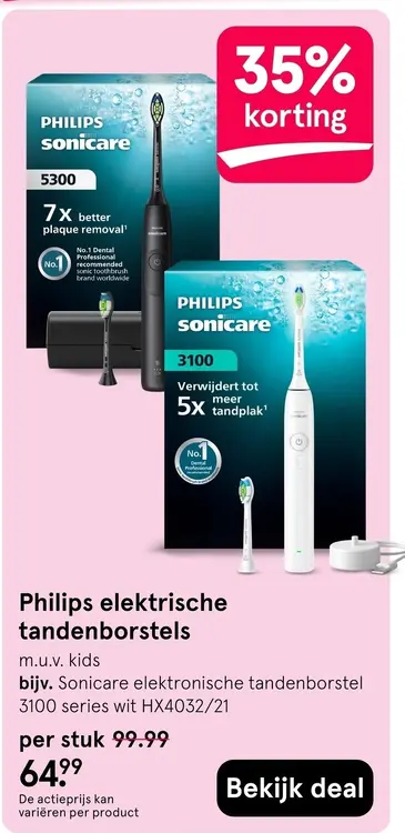Aanbieding: Philips elektrische tandenborstels