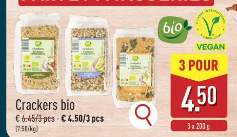 Offre: Crackers bio