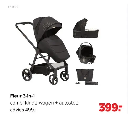 Aanbieding: Fleur 3-in-1 combi-kinderwagen + autostoel