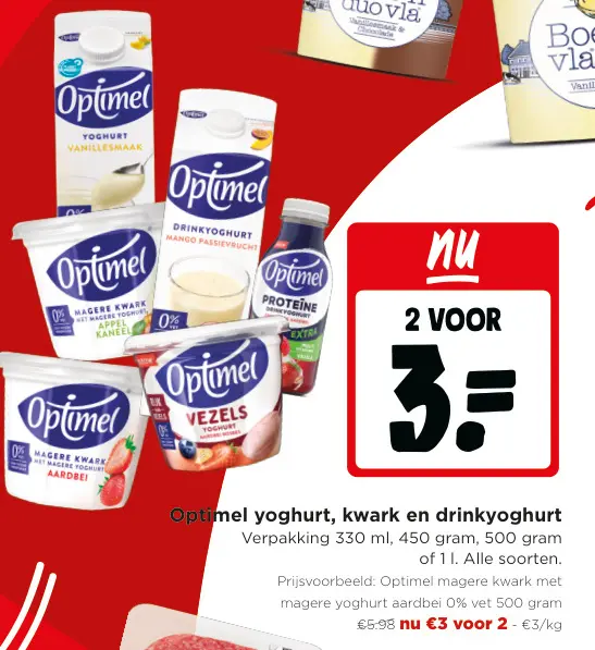 Promotie: Optimel yoghurt, kwark en drinkyoghurt