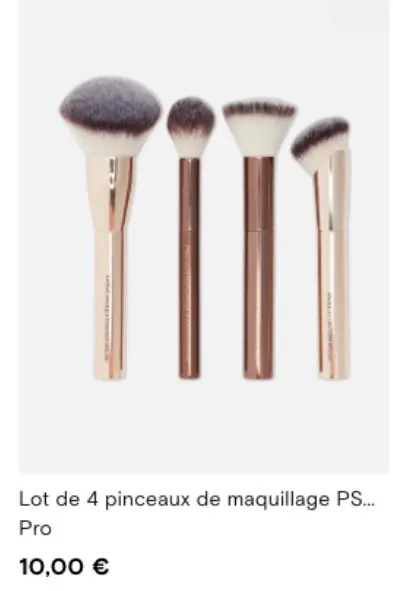 Offre: Lot de 4 pinceaux de maquillage PS...